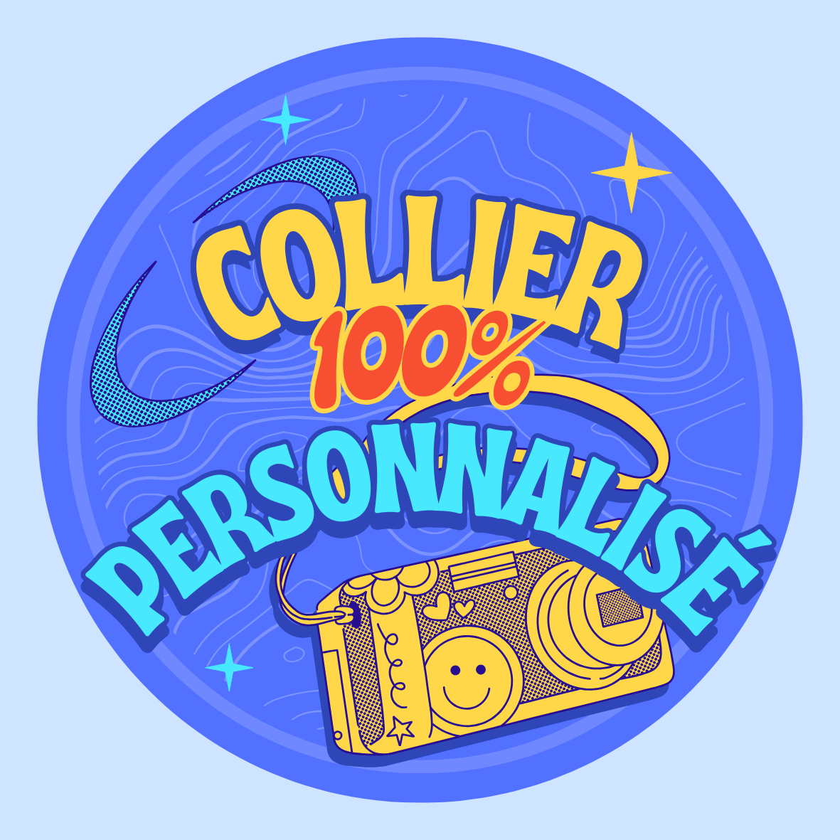 Collier 100% personnalisé impression UV