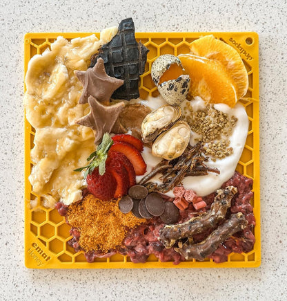 Tapis de léchage- Emat puzzle - Ruche Jaune - Soda Pup