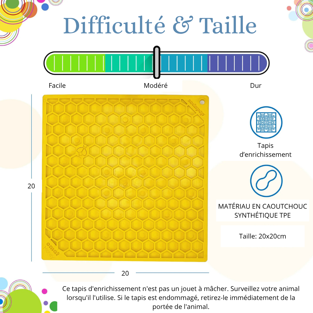 Tapis de léchage- Emat puzzle - Ruche Jaune - Soda Pup